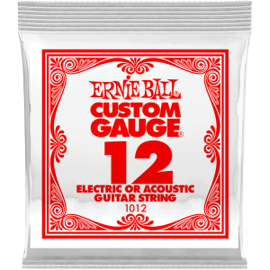 Ernie Ball - 1012, Corde Guitare électrique/Acoustique en Acier Plein 012