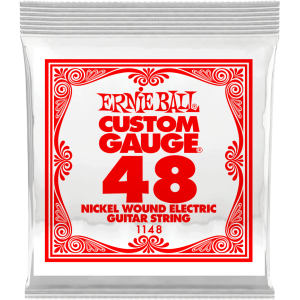 Ernie Ball - 1148, Corde Guitare électrique/Acoustique en Filé Nickel 048