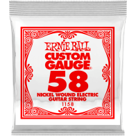 Ernie Ball - 1158, Electric/Acoustic Guitar Nickel Wire String 058
