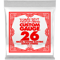 Ernie Ball - 1126, Corde Guitare électrique/Acoustique en Filé Nickel 026
