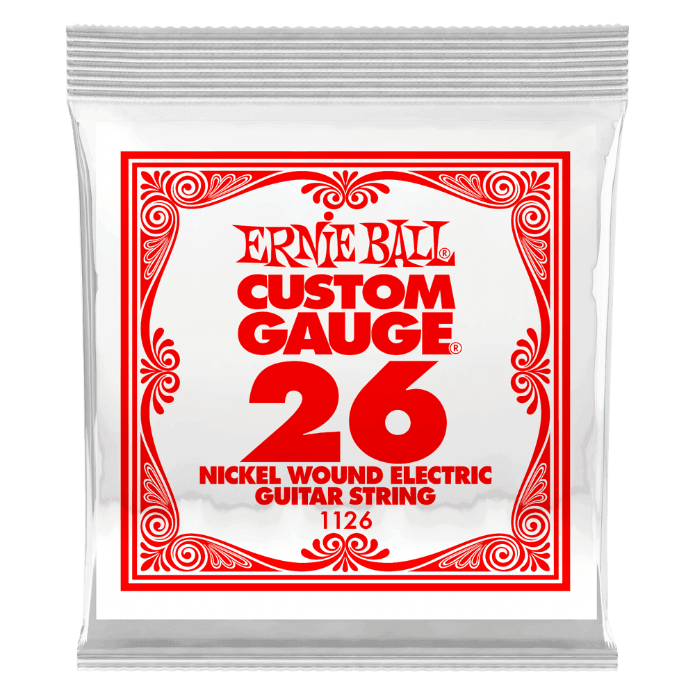 Ernie Ball - 1126, Corde Guitare électrique/Acoustique en Filé Nickel 026 Ernie Ball - 1126, Corde Guitare électrique/Acoustique en Filé Nickel 026