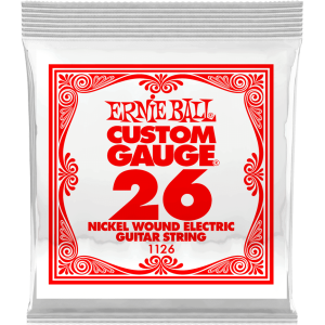 Ernie Ball - 1126, Corde Guitare électrique/Acoustique en Filé Nickel 026