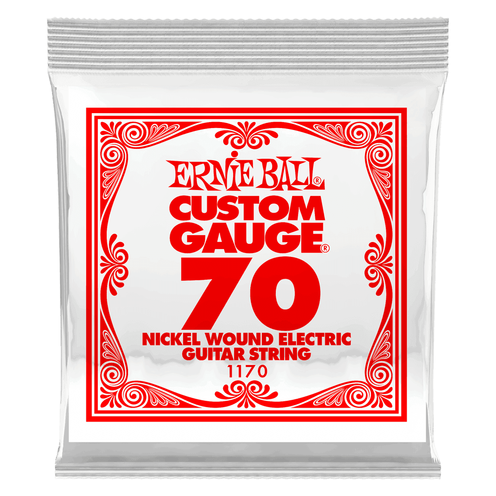 Ernie Ball - 1170, Corde Guitare électrique/Acoustique en Filé Nickel 070