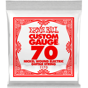 Ernie Ball - 1170, Corde Guitare électrique/Acoustique en Filé Nickel 070