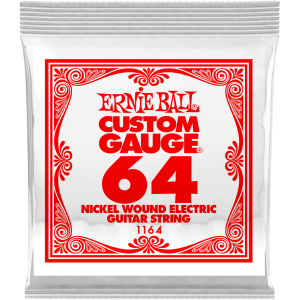 Ernie Ball - 1164, Corde Guitare électrique/Acoustique en Filé Nickel 064