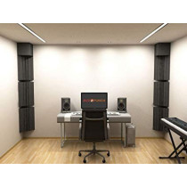 Auralex - Absorbeur Qube anthracite, Mousse acoustique 30x30x30 cm