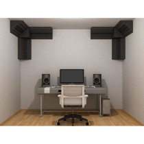 Auralex - Absorbeur Qube anthracite, Mousse acoustique 30x30x30 cm