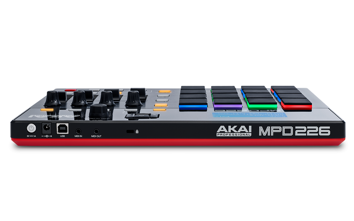 DJ機材 AKAI MIDI PAD CONTROLLER MPD226 AKAI - MPD226, USB/MIDI Controller, 16 pads 4 faders 4 potentiometers