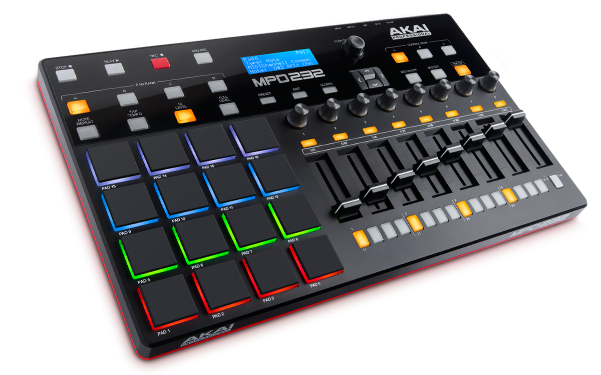 AKAI - Professional MPD232, USB/MIDI Controller with RBG MPC 16 Pads