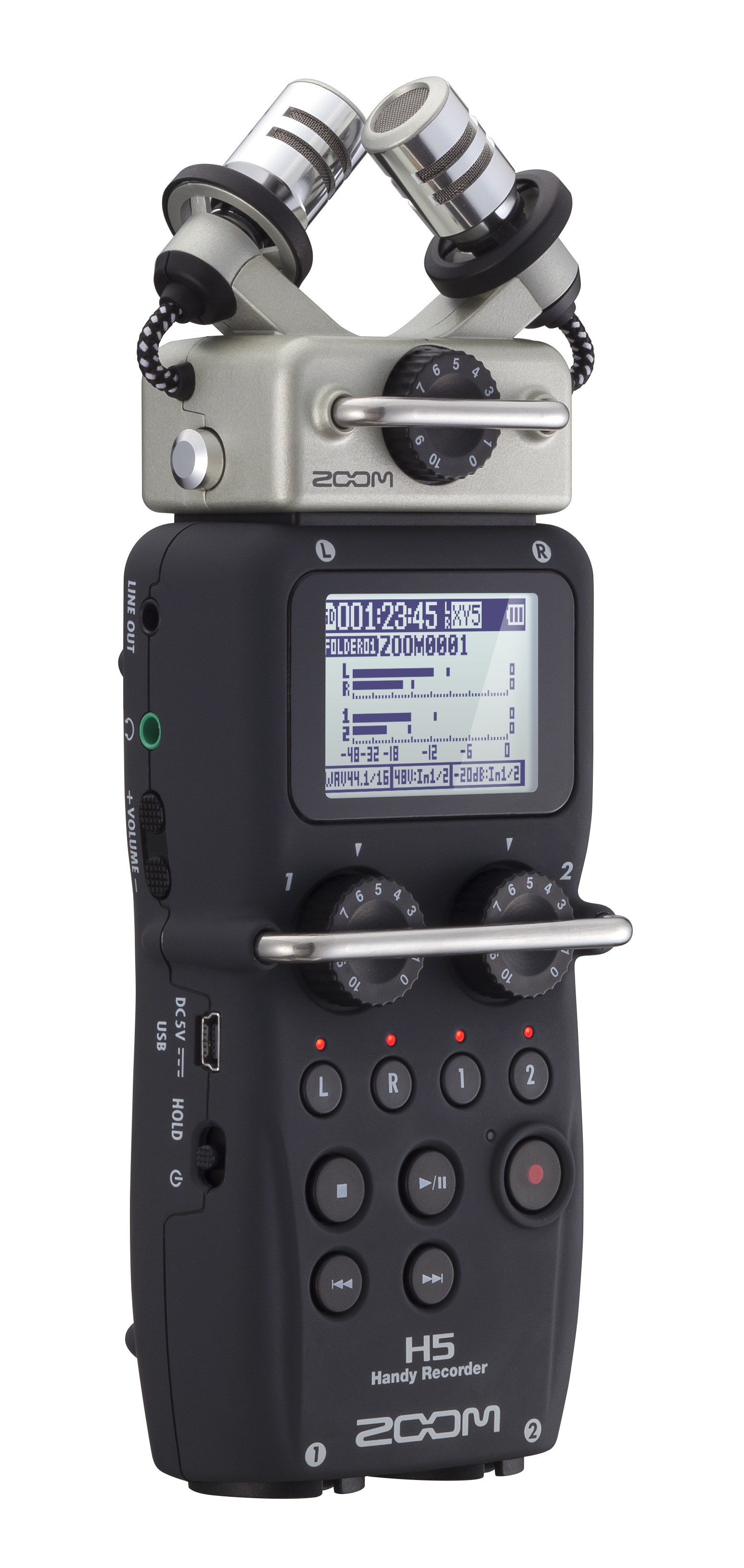 Zoom - H5, Portable 4-Track Stereo Recorder Interchangeable Capsules