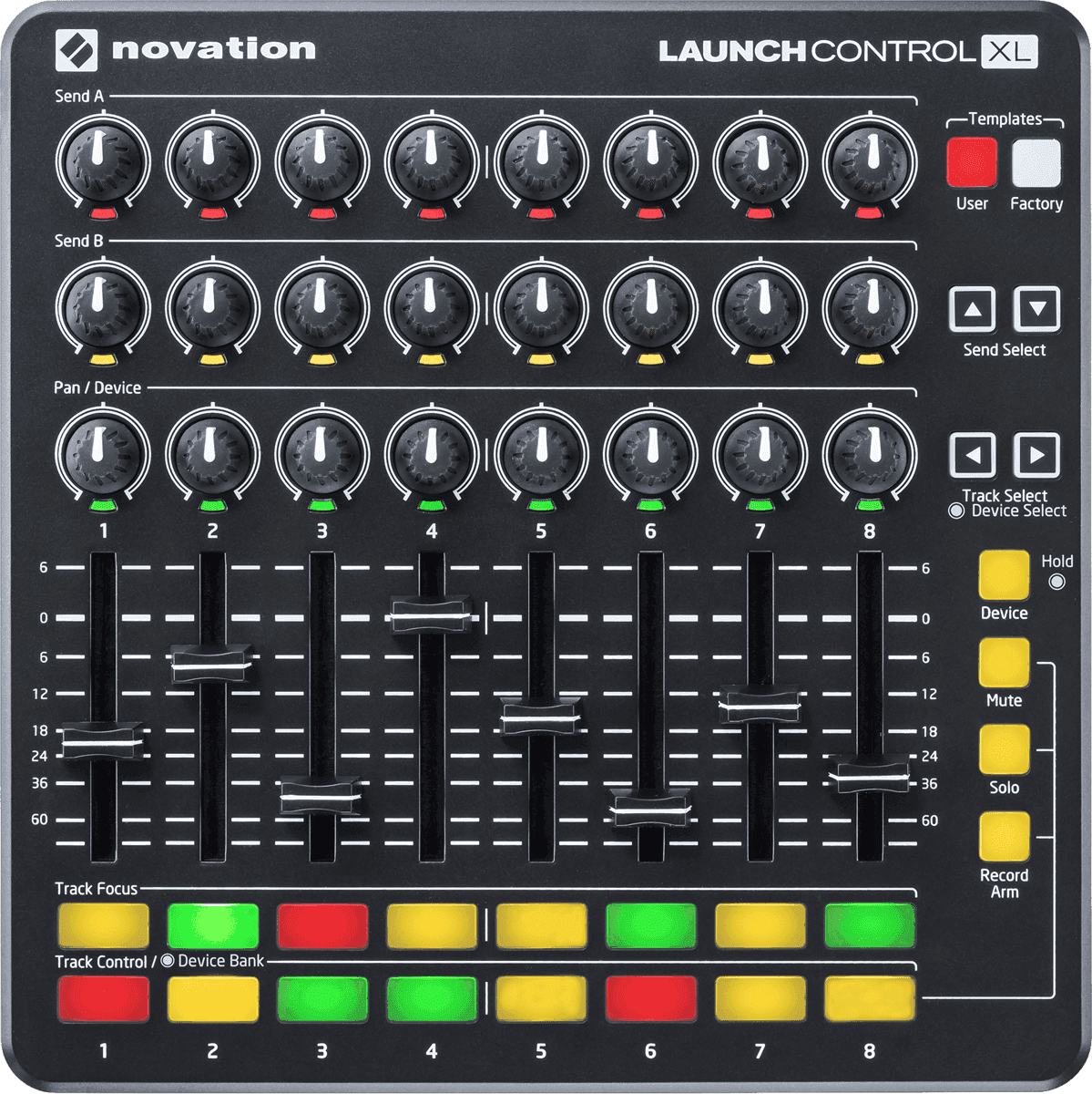DTM・DAW Lanunch Control XL midi Novation Novation - Launch Control XL Black, MIDI USB Controller