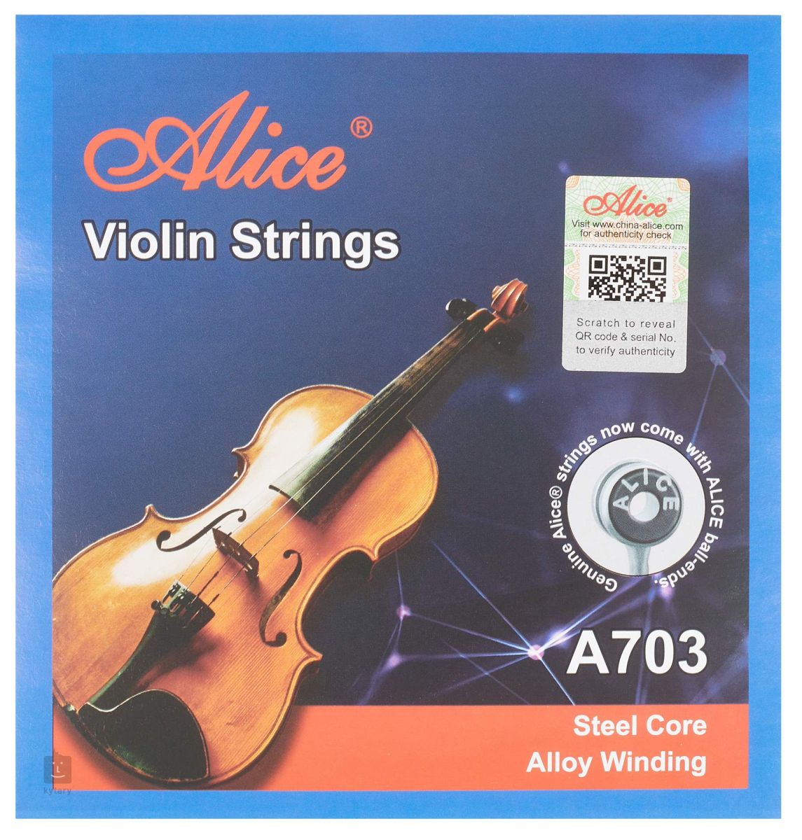 Alice A703-1 E Corde de violon pour taille 1/8 1/4 1/2 3/4 4/4